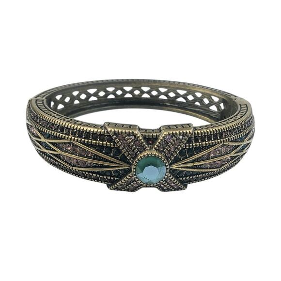 Heidi Daus “Tapered X” Hinged Crystal Bangle Bracelet – Large – NIB - Picture 16 of 17